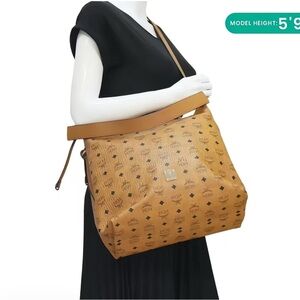 MCM AUTHENTIC Luxury Tan Leather Tote Bag